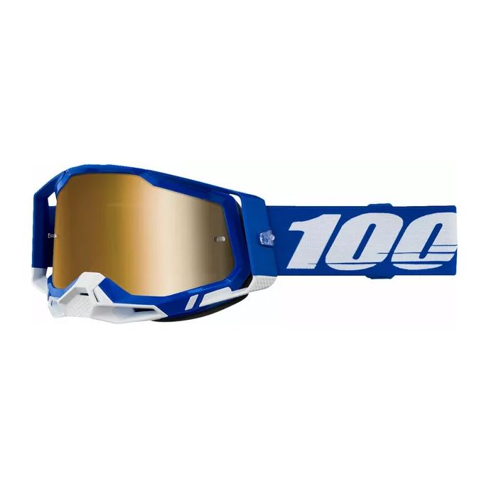 100% MX Goggles Racecraft 2 Blue True Gold Mirror